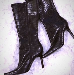 Guess Snakeskin boots mid calve boots